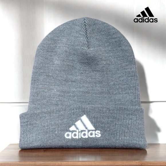 Adidas, Cuff Knit Beanie, One Size, Gray ❄️ - Picture 1 of 6